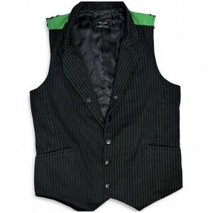 Vintage Tripp NYC Pinstripe Vest CUSTOM hand-sewn skeleton back Forsaken Cosplay
